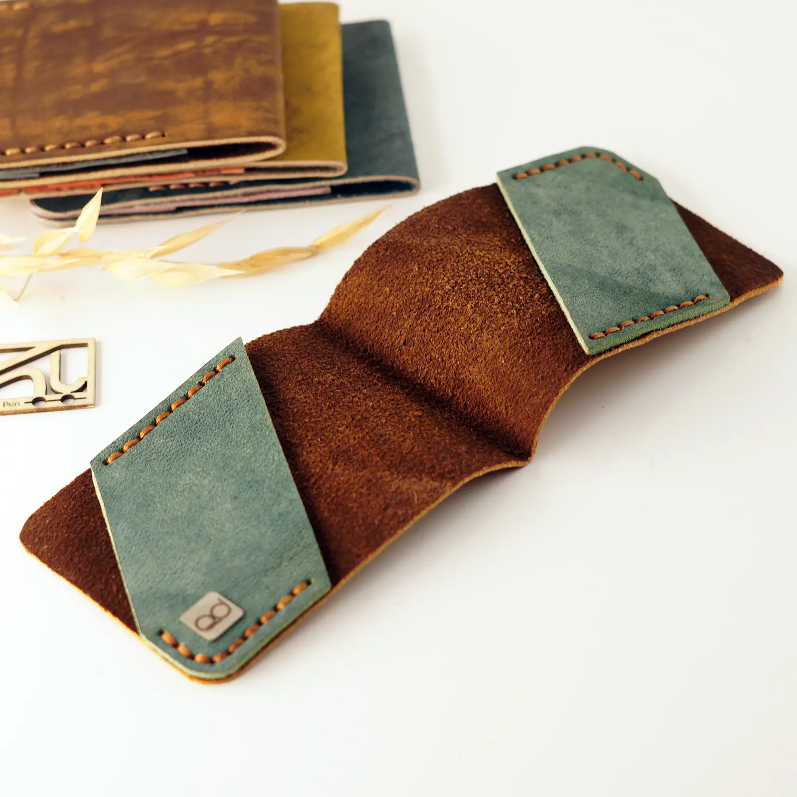 کیف کارت اعتباری چرم دست دوز مدل ED Consept store Card wallet J1