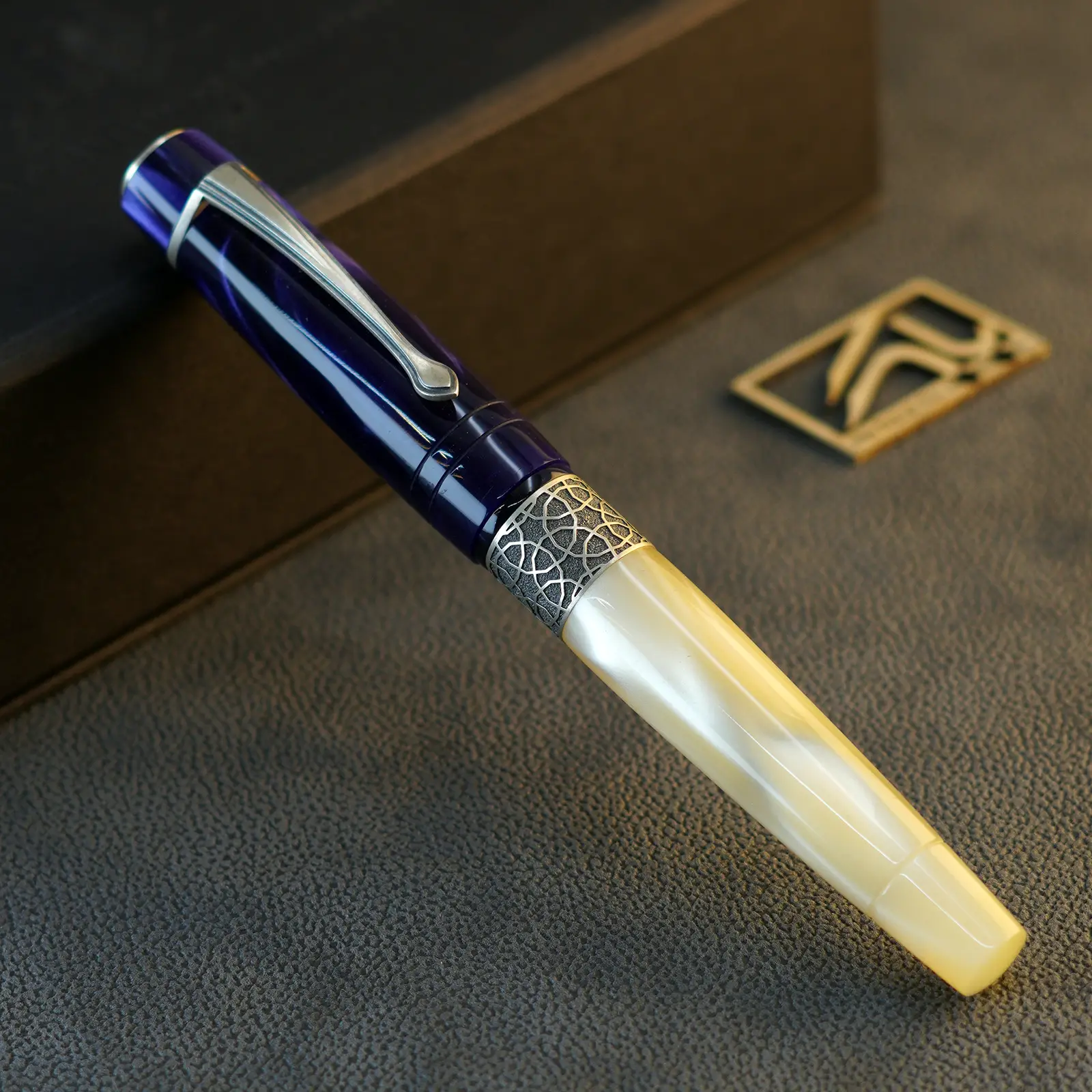 خودنویس کیلک سلستیال بنفش و کرمی KILK Celestial FP purple and cream