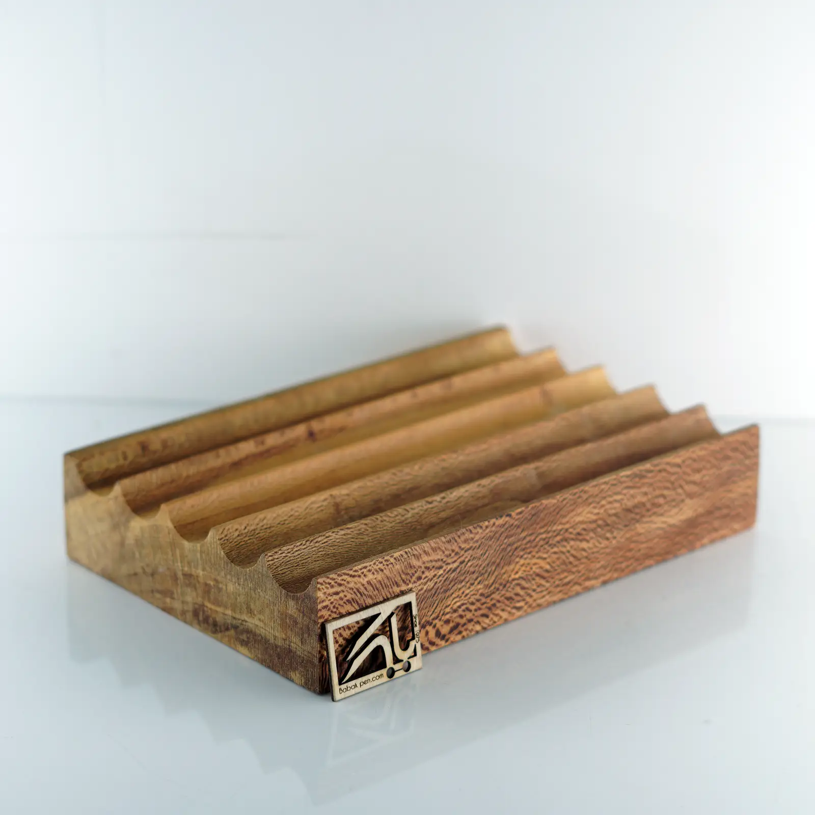 استند چوبی قلم رومیزی دستساز 5 تایی Wooden pen case for desk for 5