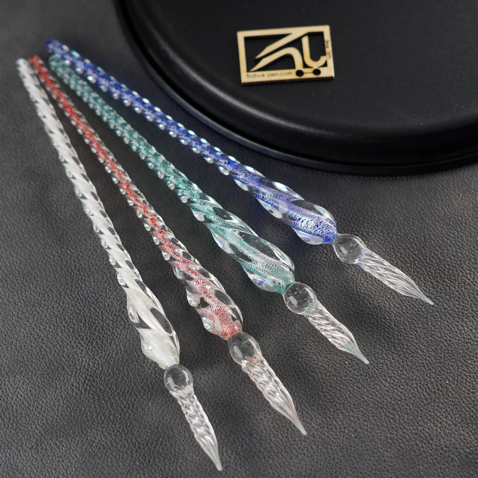 قلم شیشه‌ای اکلیلی Glass deep pen Glitter
