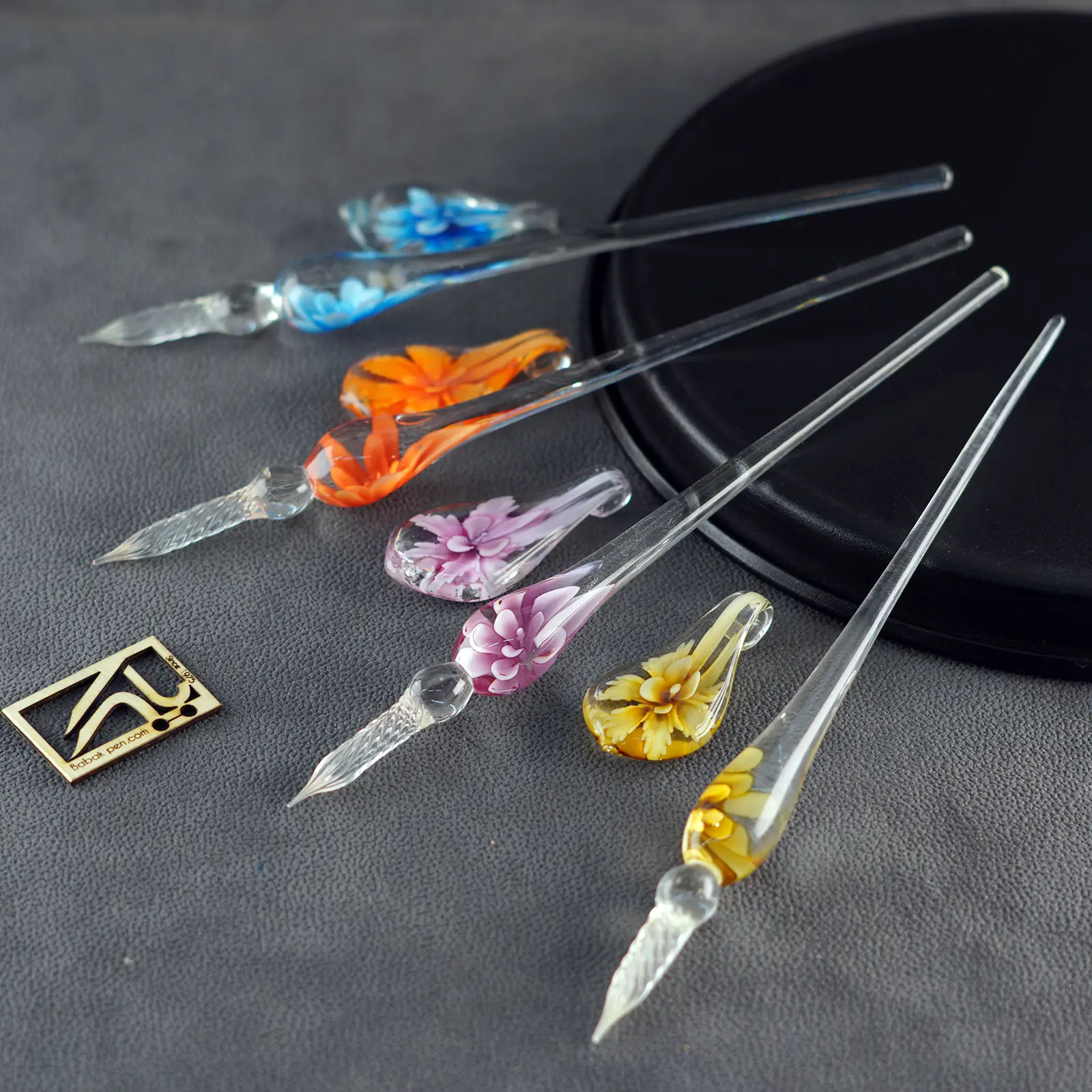 قلم شیشه‌ای گلبرگ Glass deep pen Petal