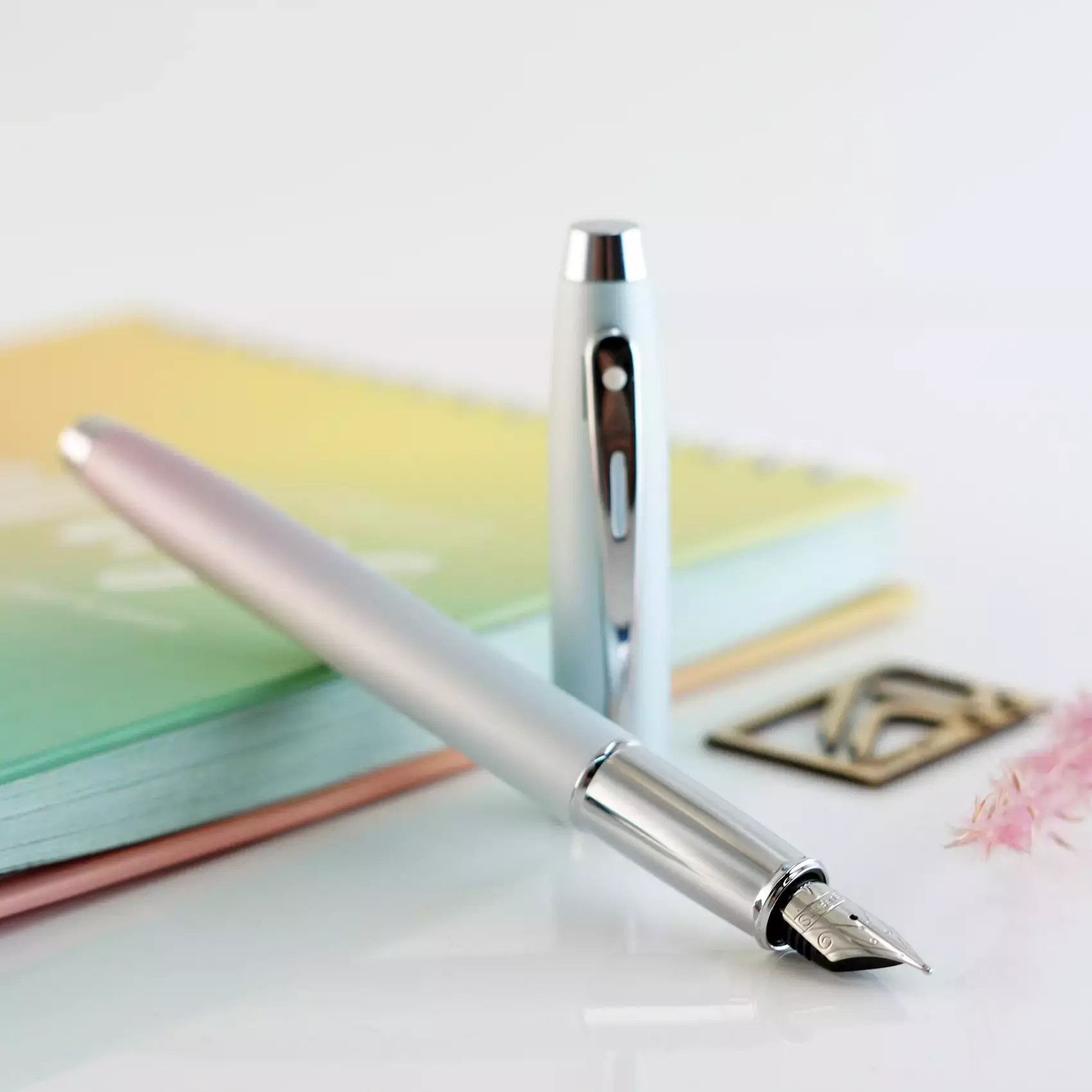 خودنویس شیفر 100 اکسپرشن طیف صدفی SHEAFFER 100 Expressions FP blue and pink pearlised gradient