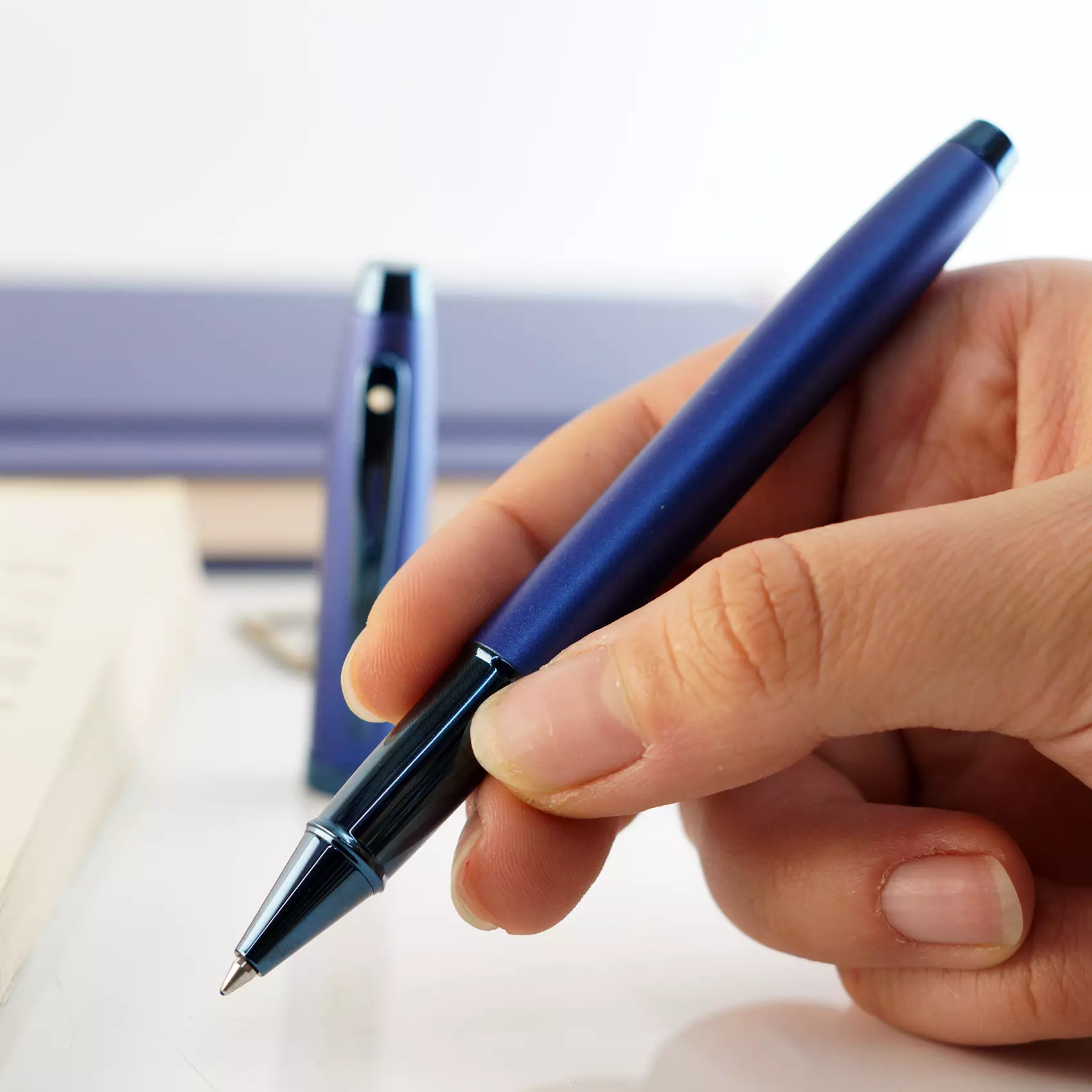 روان نویس آبی گیره PVD شیفر SHEAFFER RP Satin Blue with PVD trim 100