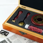 ست مهر و موم با جعبه چوبی مدل SEALING SET Wooden box H