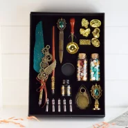 ست کالیگرافی قلم پر مجیک پاور ویژه با ست مهر و موم Calligraphy set feather pen with sealing wax set Magic power