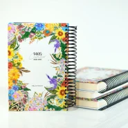 دفتر سالنامه ی روزشمار فلاور فنری سایز رقعی (اروپایی) PILL Spiral notebook calendar Flower A5 1405