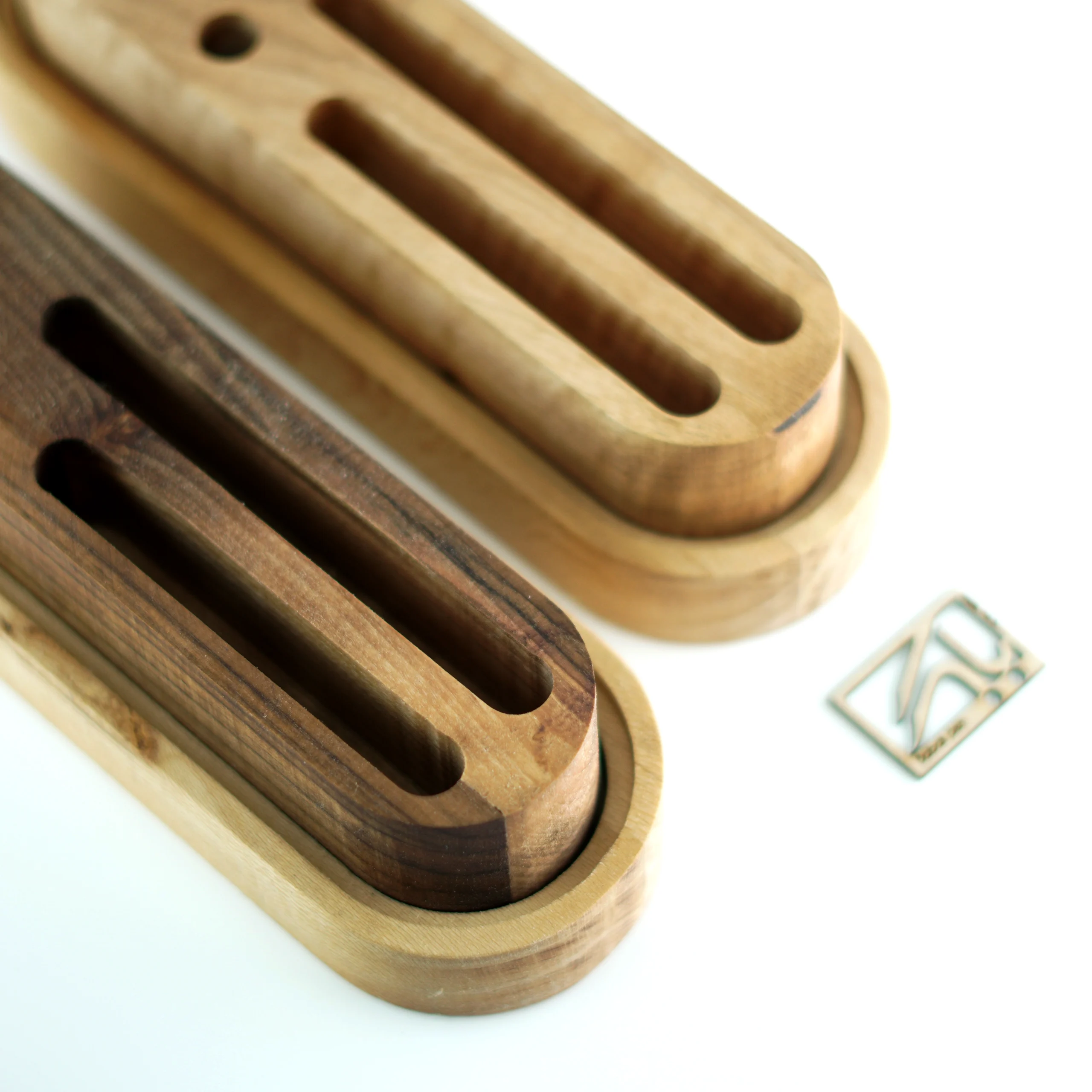 ست استند چوبی جاقلمی و کارتی رومیزی دو تکه Wooden desk accessories 2 pieces