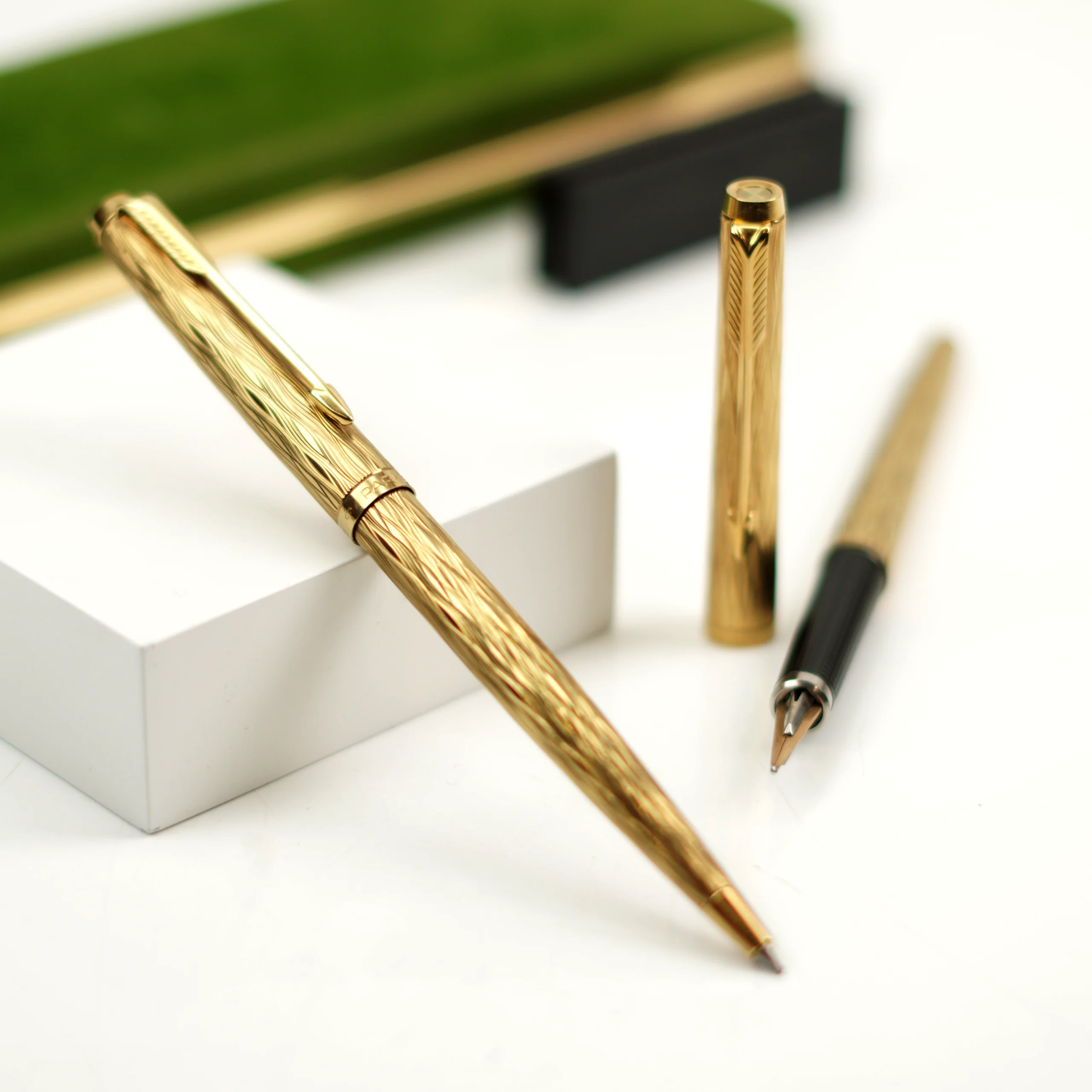ست خودنویس و خودکار پارکر 180 پلیس وندوم با سرقلم طلا [خوش قیمت] PARKER 180 set Place Vendome with 18K gold nib