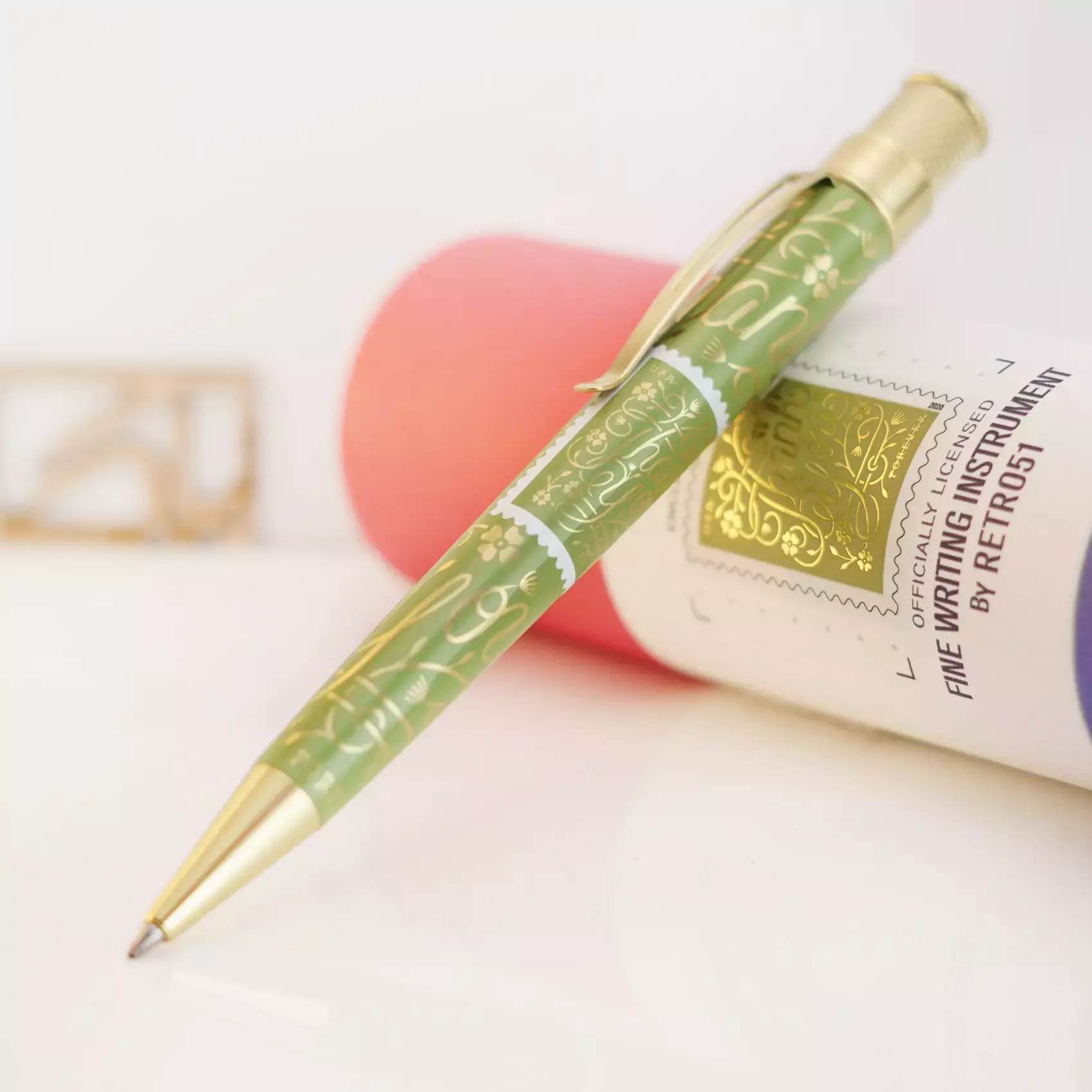 روان نویس رترو تمبر تشکر سبز RETRO 51 RP US Postal service Thank you stamp muted green