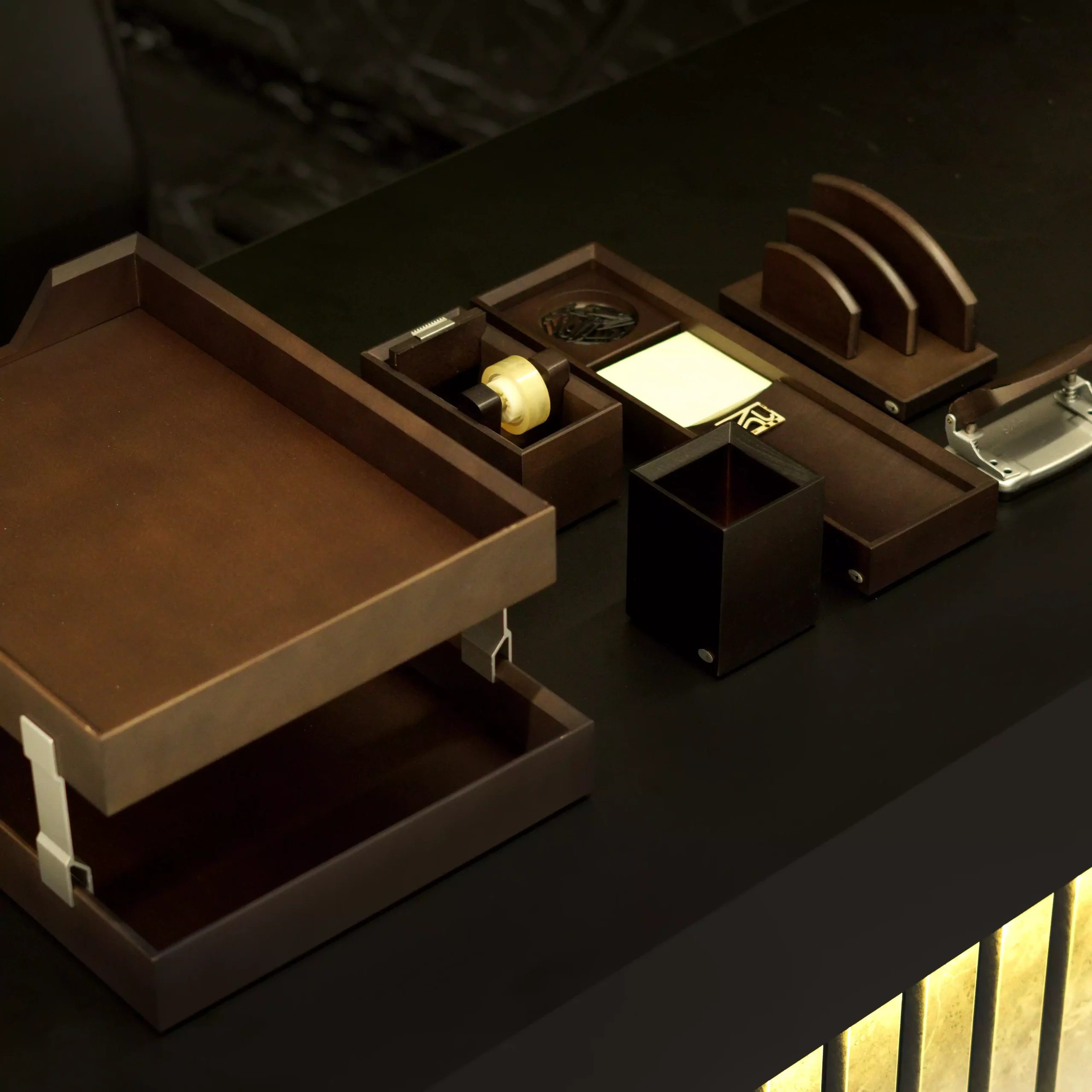 ست رومیزی بستار 8 تکه بی ول فندقی 8270 BESTAR Executive Desk Set Be well 8 pieces