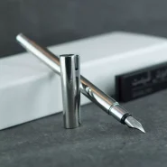 خودنویس فابرکاستل نئو اسلیم کروم براق [خوش قیمت] FABER-CASTELL Neo Slim FP Stainless steel