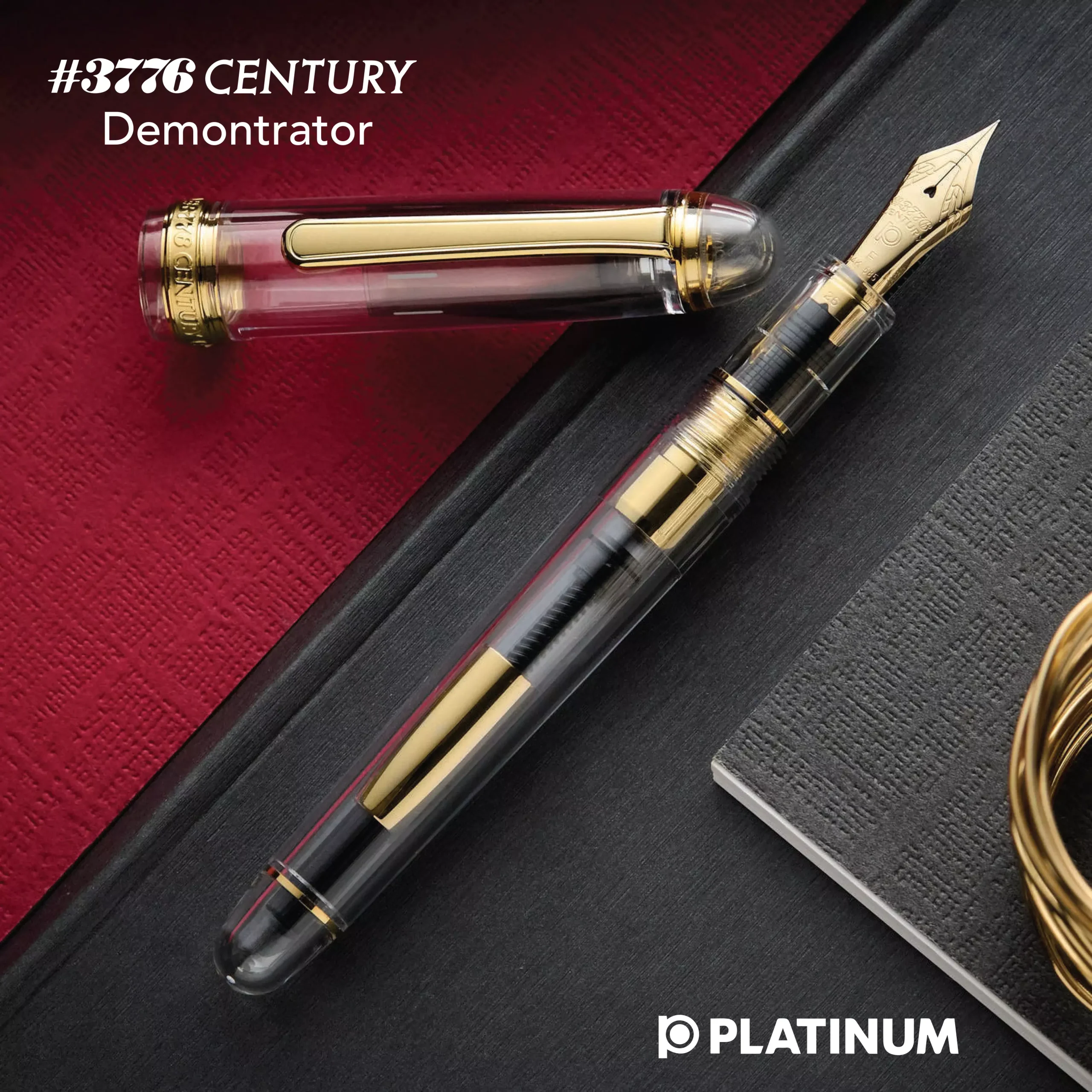 خودنویس پلاتینیوم سنتری 3776 شفاف دیمانستریتور PLATINUM Century 3776 FP Demonstrator
