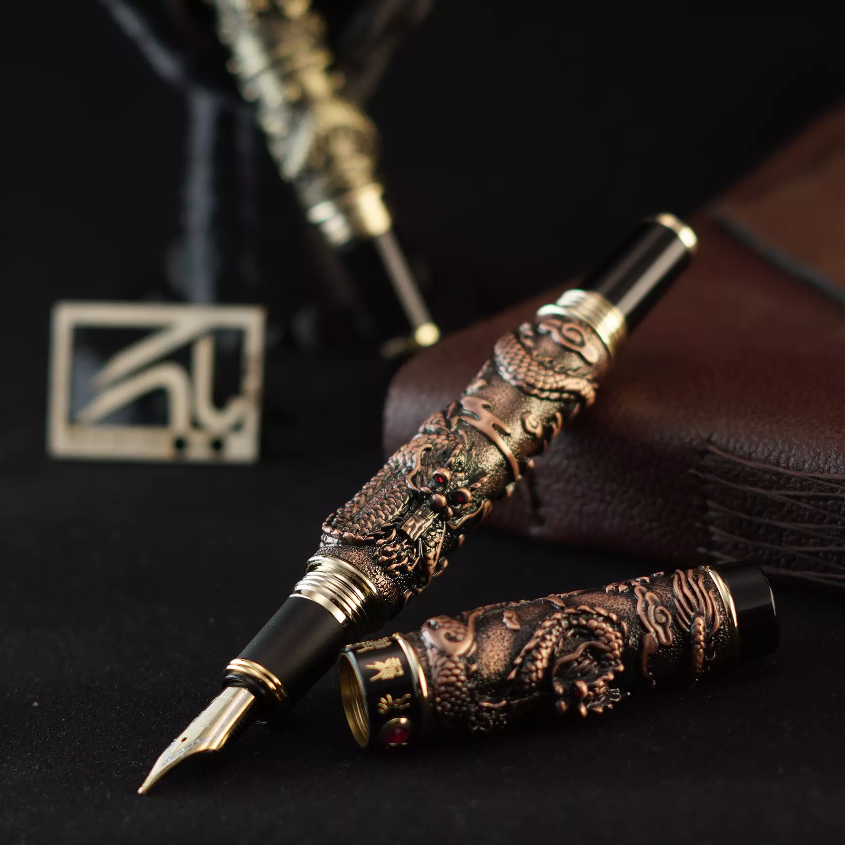 خودنویس جینهاو لوکس طرح اژدها JINHAO Luxury FP Dragon