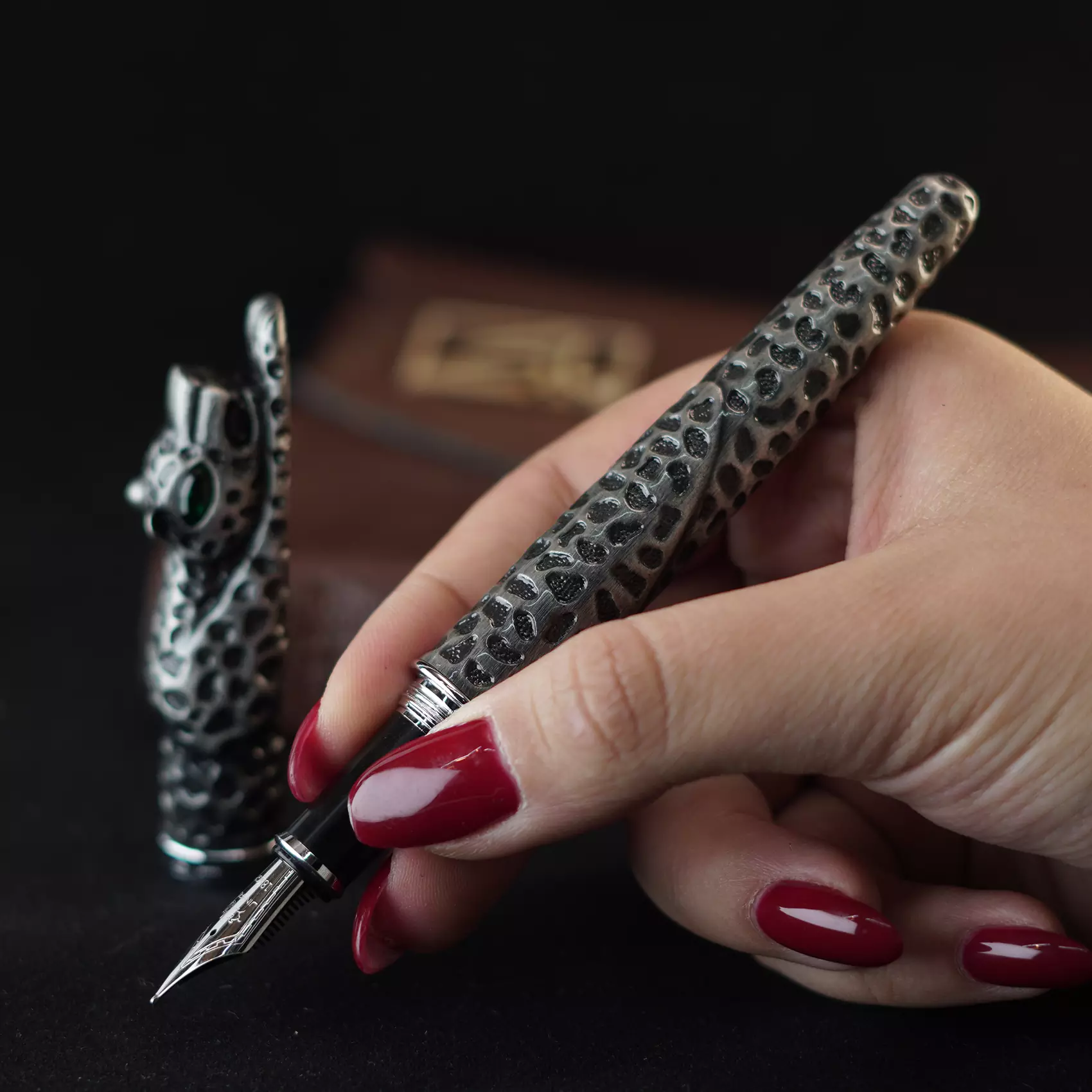 خودنویس جینهاو لوکس طرح پلنگ JINHAO Luxury FP Panther
