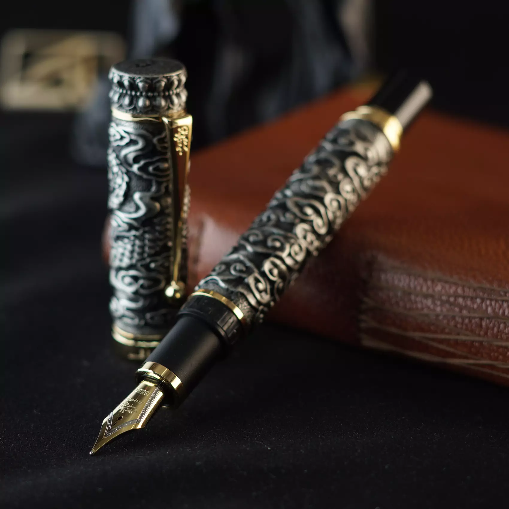 خودنویس جینهاو لوکس طرح ابر و باد JINHAO Luxury FP Swirling clouds