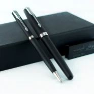 ست روان نویس و خودکار پارکر سونت مشکی نسل 1 [خوش قیمت] PARKER Sonnet set Black CT