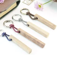 جا کلیدی چوبی دستساز نمور (چهار تراش) HUVAN Handmade Key ring Nemor