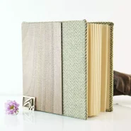 دفتر دستساز چوب و پارچه هووان نیچر Huvan Wood and cloth handmade notebook Nature