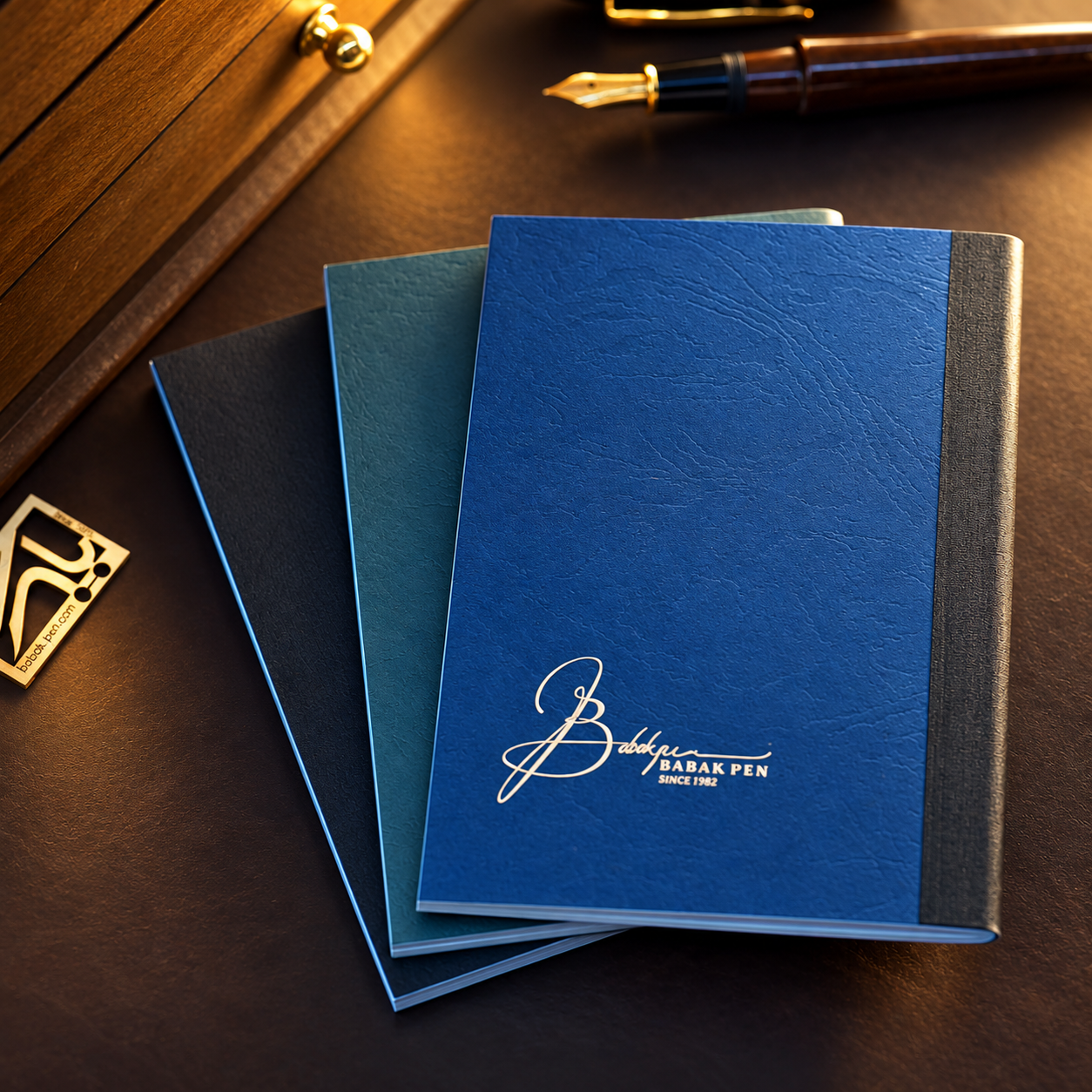 دفتر یادداشت پاسپورتی بابک سه نقش جلد نرم BABAK notebook Soft cover Se naghsh A6